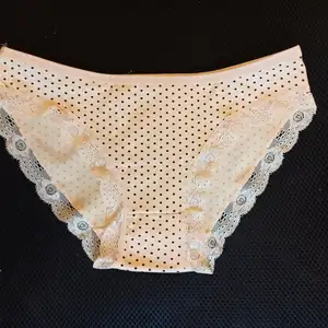 Panenské romantické kalhotky - béžové