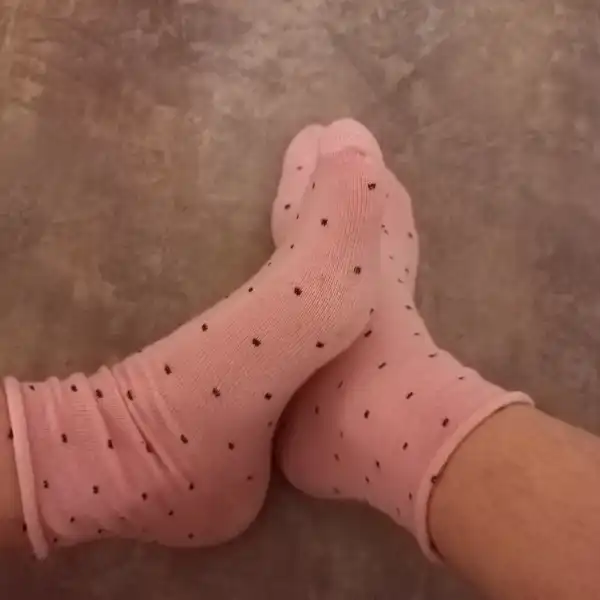 Růžové s puntíky