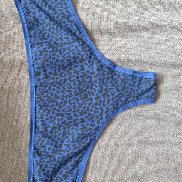 Bavlněné leopardí modré kalhotky