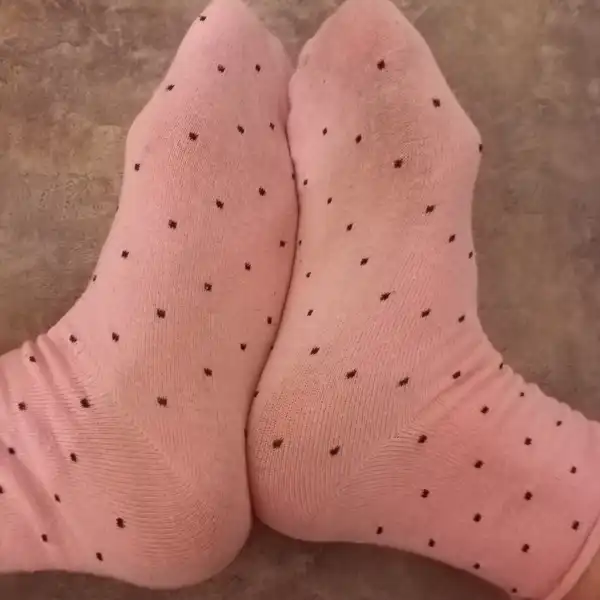 Růžové s puntíky