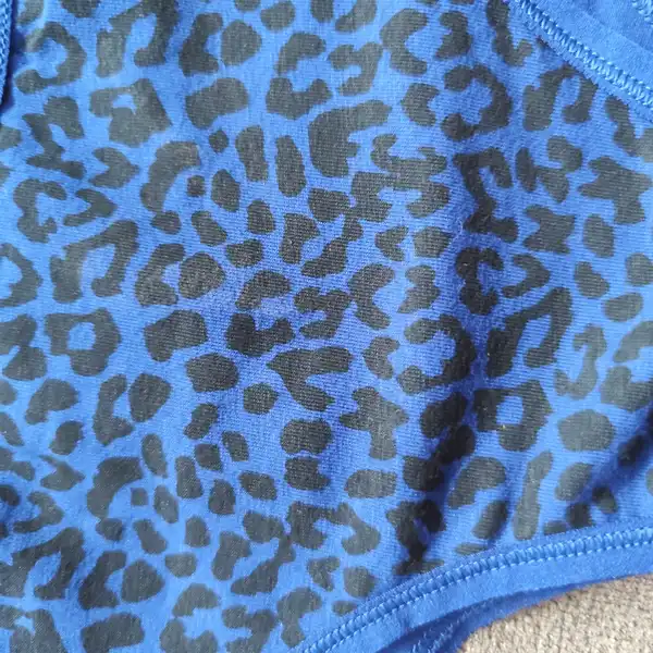 Bavlněné leopardí modré kalhotky