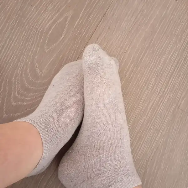 Šedé kotníčkové ponožky